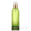 Frosted green cosmetic glass bottle set in stock